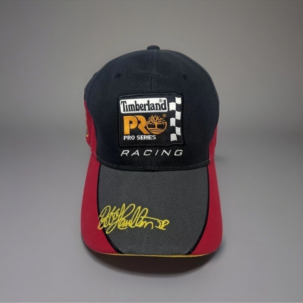 NASCAR Timberland Car Racing Hat 35 cap Bobby Hamilton Team Rensi motorsports